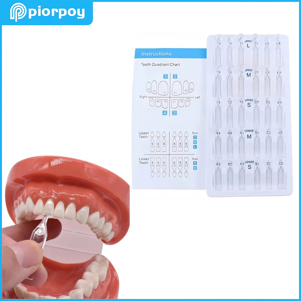 Teeth Whitening Moulds - PIORPOY 歯科複合樹脂ベニアモールド 30 ピース/箱光硬化歯前歯接着剤ボンディングホワイトニング歯科ツール