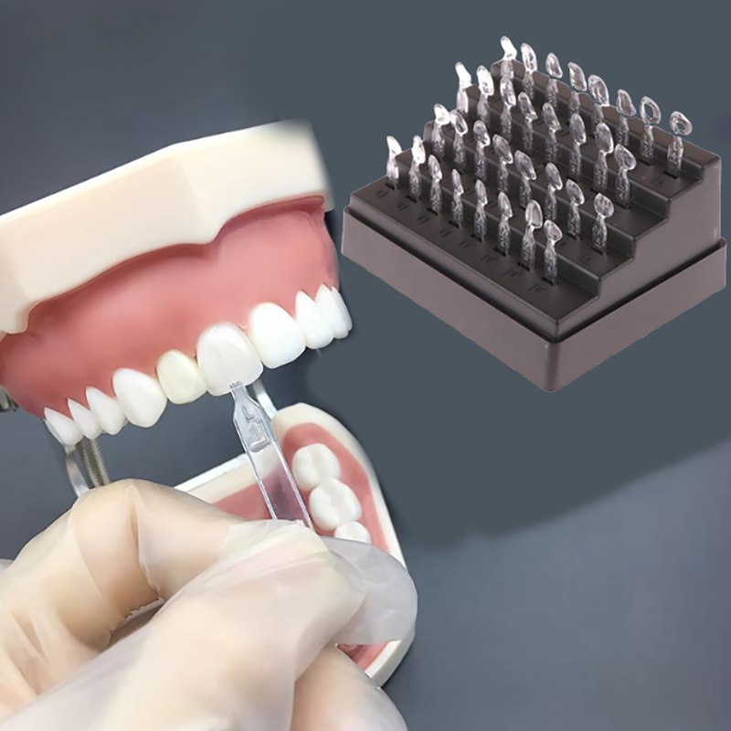 Teeth Whitening Kit - 32個入り歯科用ベニアモールドキット、歯科用直接コンポジットベニアシステム、コンポジットレジンモールド、前歯用ライト、口腔清掃ツール