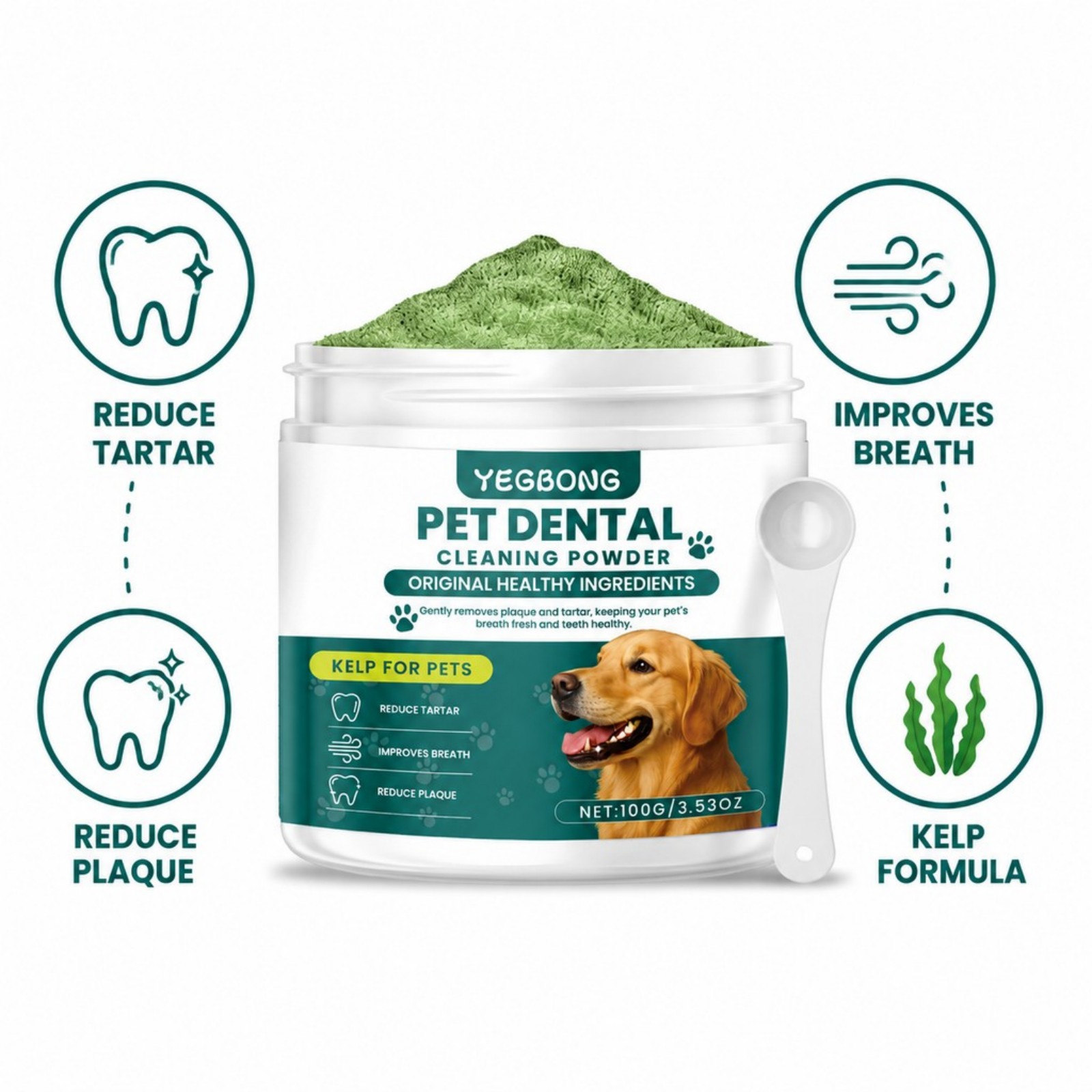 犬用歯磨きパウダー ベーキングソーダ配合 口腔ケア 口臭予防 - Teeth Whitening Mouthwash のレビューと価格