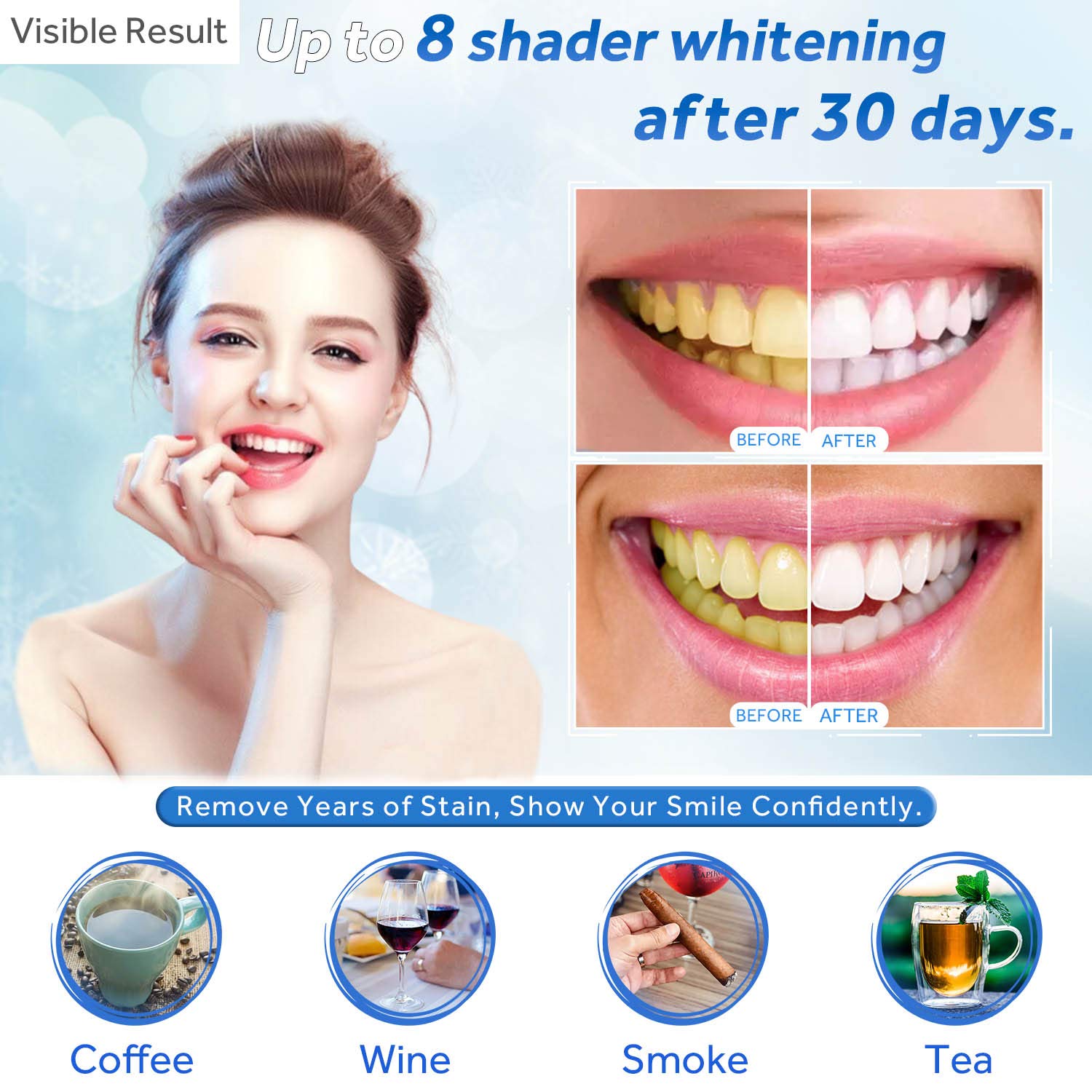 歯のホワイトニングジェル詰め替えシリンジ歯の漂白ジェルインビ - Teeth Whitening Kit のレビューと価格