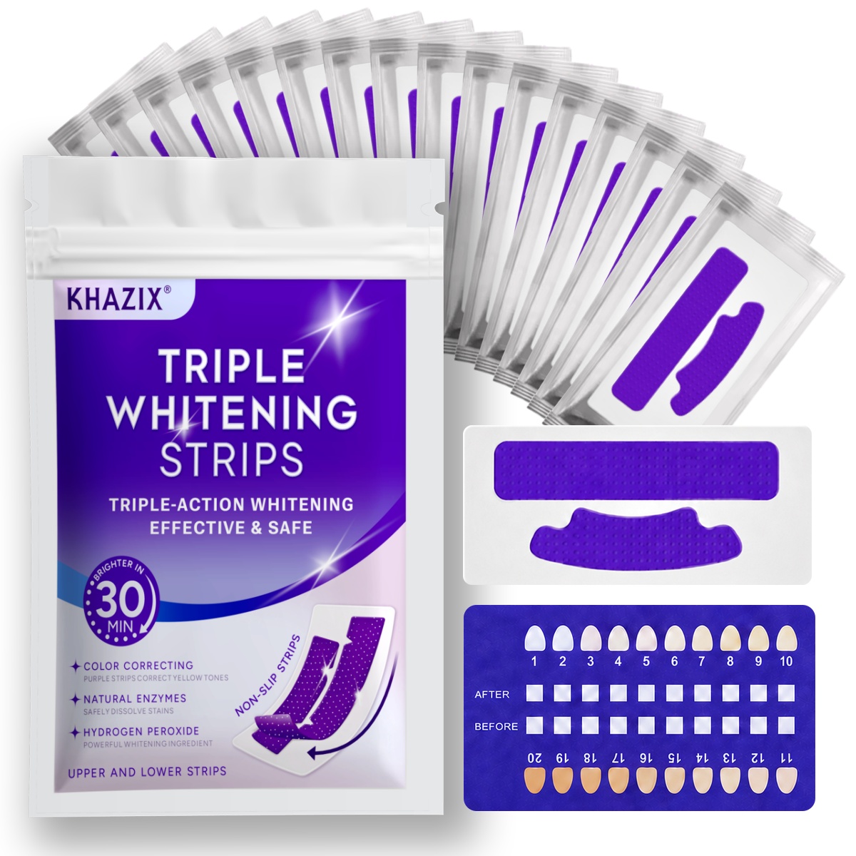 7 個のデンタルケアストリップ口腔衛生歯パッチフレッシュブレ - Teeth Whitening Kit のレビューと価格