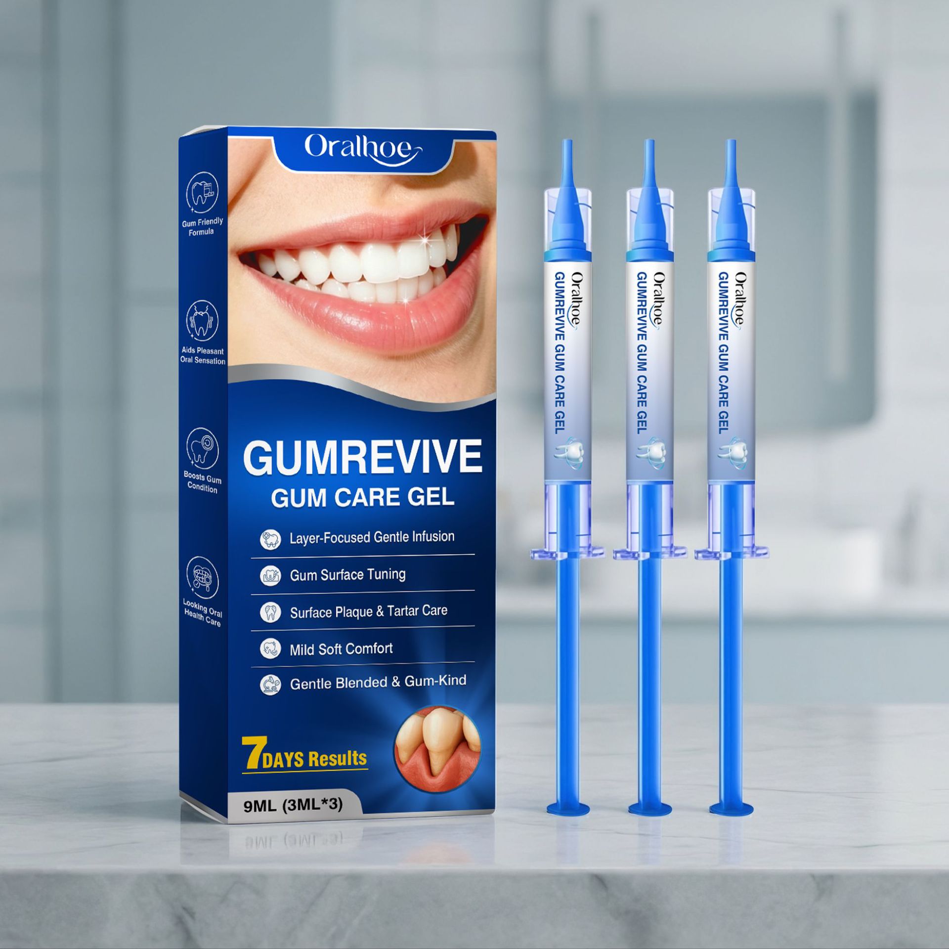 オーラルケアジェル 3個入り歯茎洗浄シリンジキット、毎日の家 - Teeth Whitening Kit のレビューと価格
